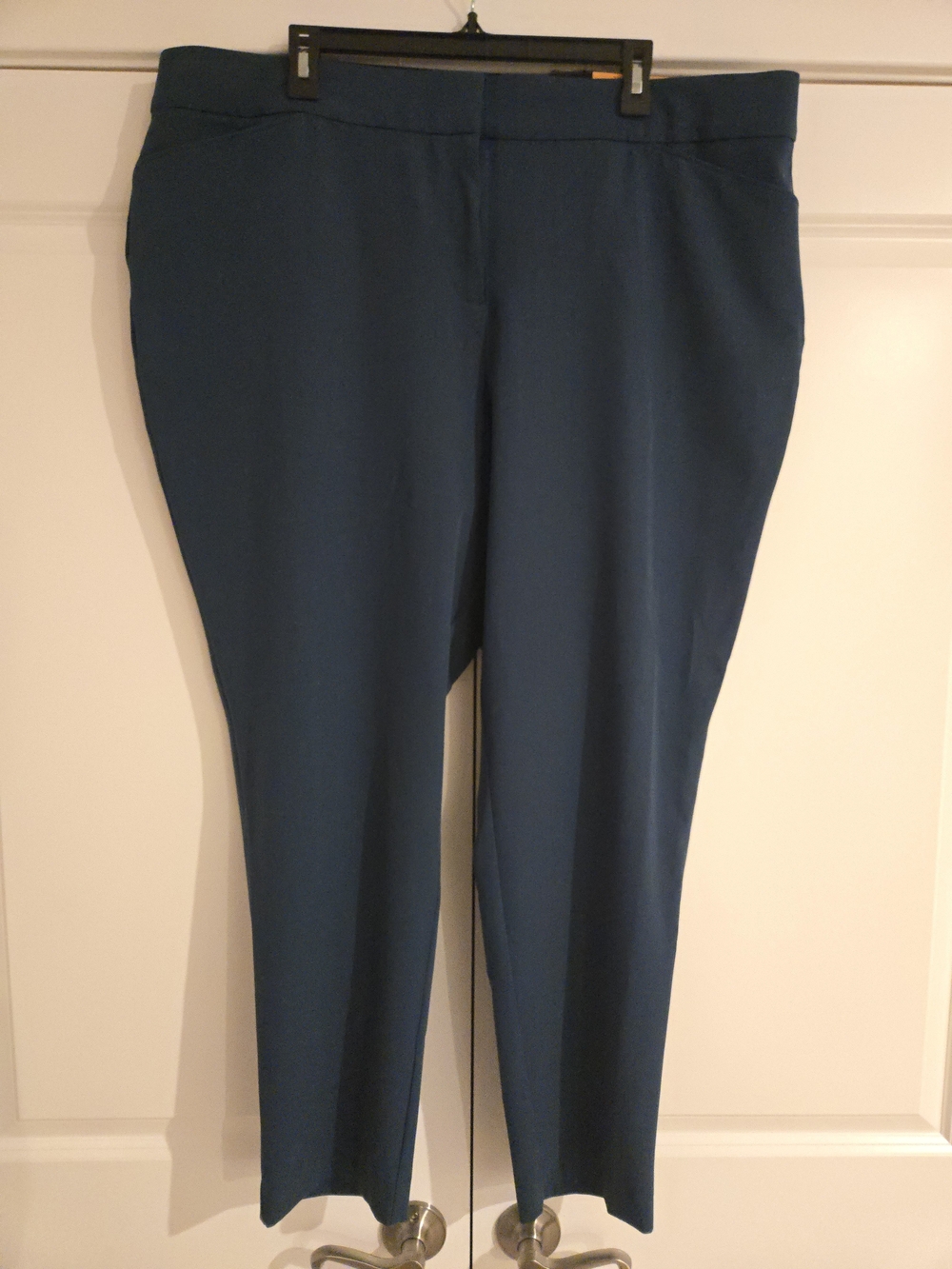 Worthington Teal Skinny Ponte Ankle Pants